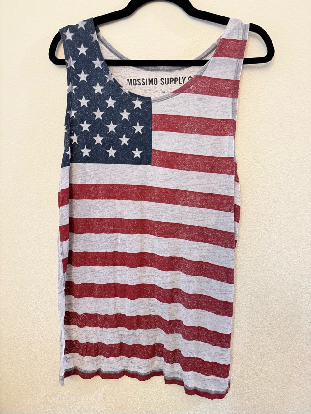 Mossimo Supply Co. Women's American Flag Tank Top - Red, White & Blue